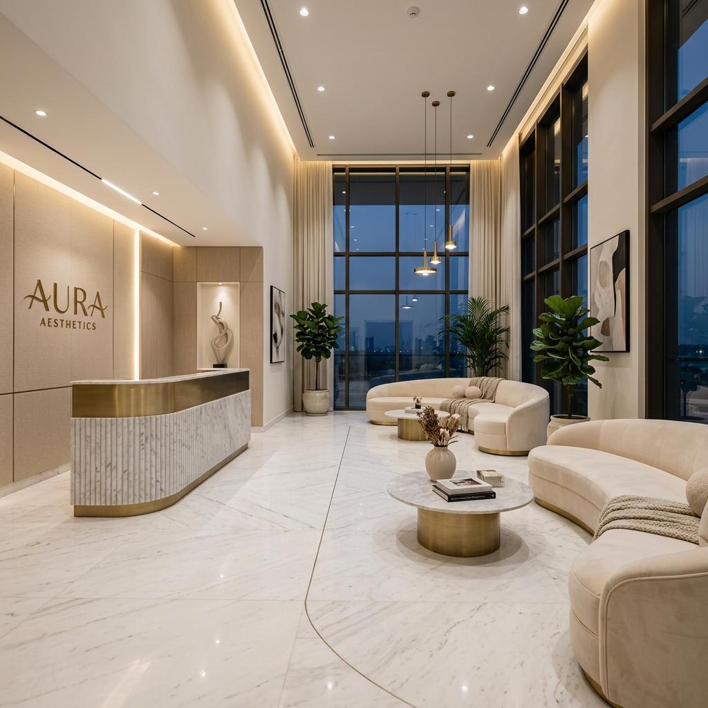Waiting Area - Relax in our elegant waiting lounge before your appointment.