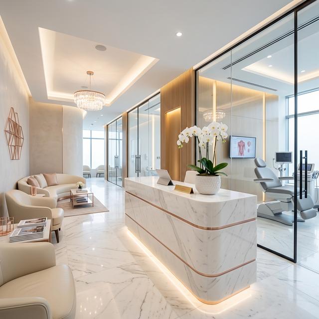 Waiting Area - Relax in our elegant waiting lounge before your appointment.